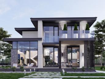 Двухэтажный дом с четырьмя спальнями, террасой и балконом